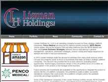 Tablet Screenshot of lismanholdings.com